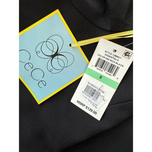 New  ~ CECE ~  Bow Neck Flounce Hem A-Line Dress Size 8 Ret $129 - Picture 6 of 8